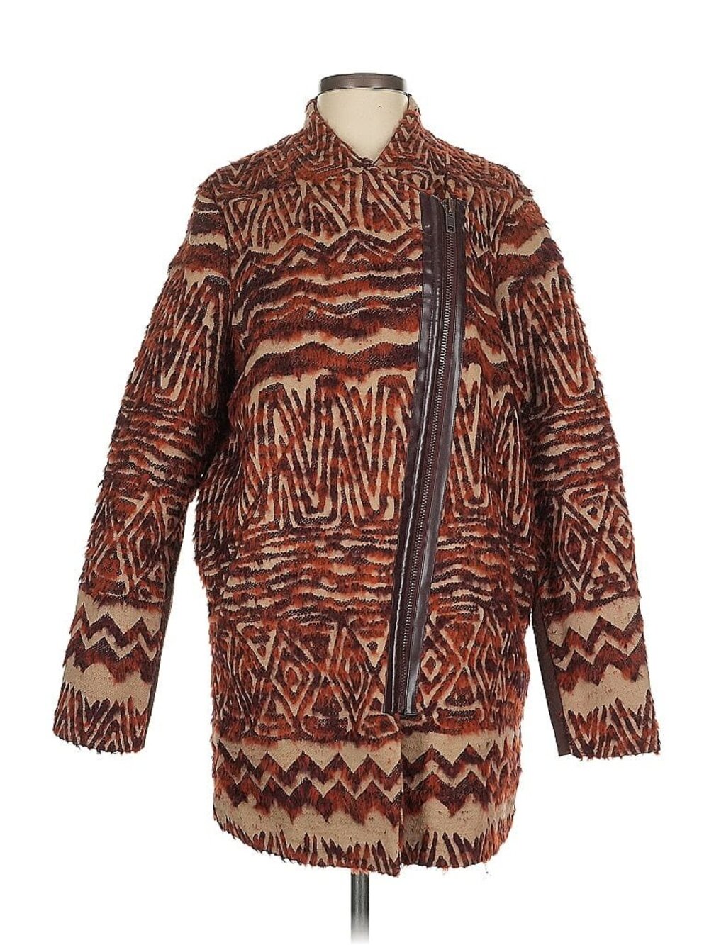Free People Henna Tribal Pattern Coat Small Jacket Coachella Festival Boho Aztec - Picture 2 of 9